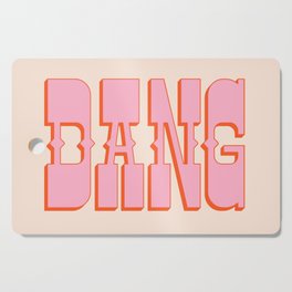 DANG - western style saloon font in retro mod colors (bright pink and orange) Cutting Board