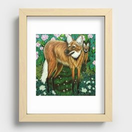 Maned Wolf Recessed Framed Print