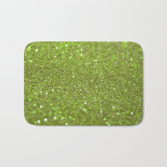 Bright Lime Glitter Bath Mat