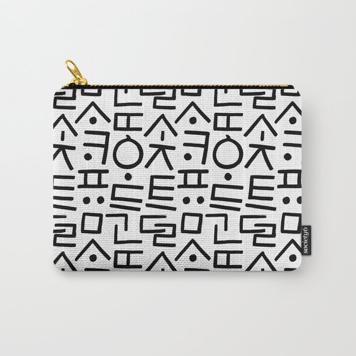 Korean consonant pattern Carry-All Pouch