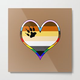 Bear Pride Heart Metal Print