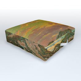 Sunset amid the Dunes by Granville Redmond Outdoor Floor Cushion
