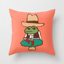 Cowboy On A Mushroom - Square Throw Pillow