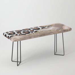 Glamour Girl Leopard Skin And Marble Bench