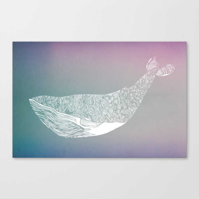fogged film whale Canvas Print