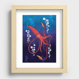 Giant Squid  Recessed Framed Print