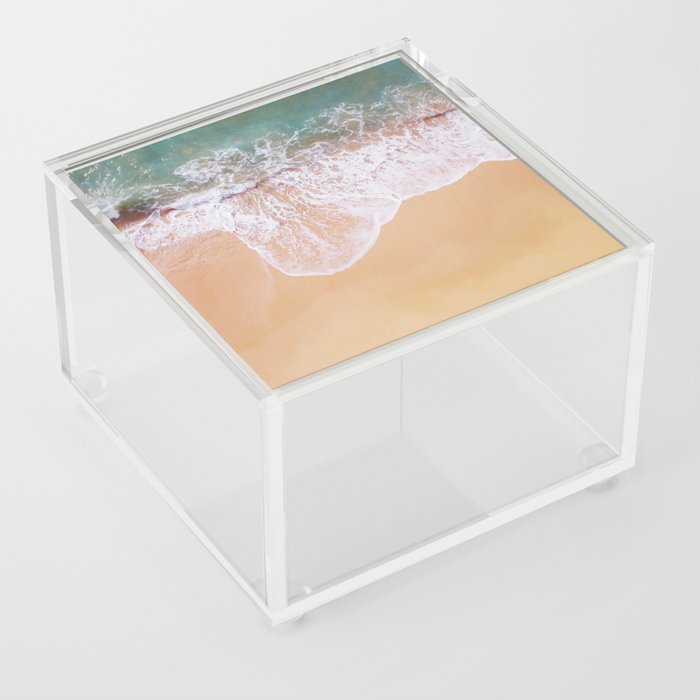 Sea and sand, crashing waves Acrylic Box