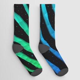 Ripped SpaceTime Stripes - Rainbow PBCGY Socks