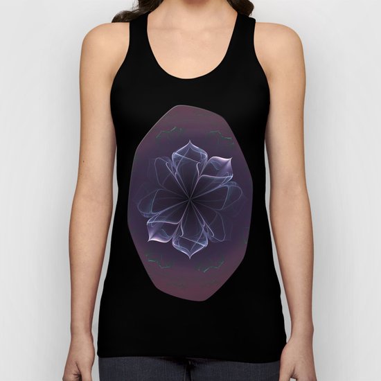 Amethyst Ornate Blossom in Soft Pink Unisex Tank Top