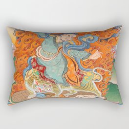 Lama Guru Tibetan Thangka Painting Rectangular Pillow