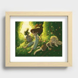 In the green alcove Recessed Framed Print