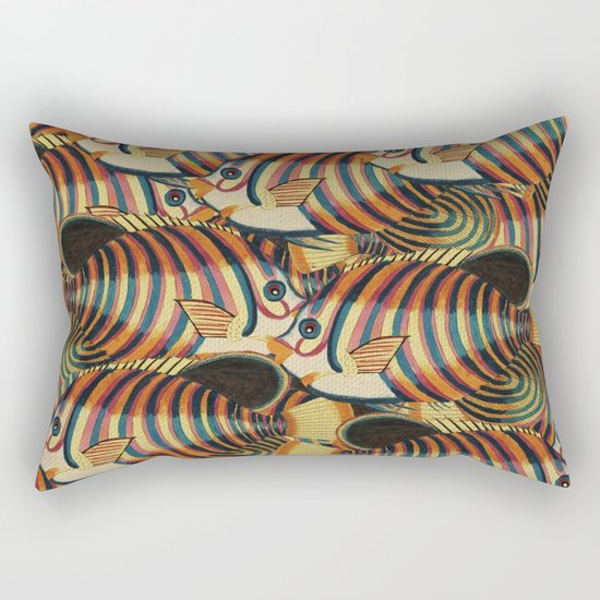 Crowd Fish 2 Rectangular Pillow