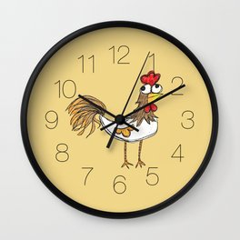Silly Chicken Wall Clock