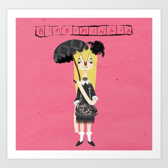 "Bimbiminkia" - Gothic Lolita Art Print
