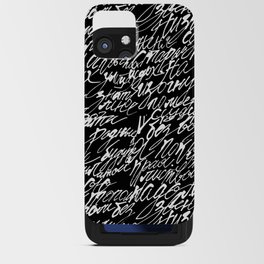 Calligraphy pattern iPhone Card Case