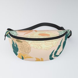 Sea theme tropical crab and shells Fanny Pack