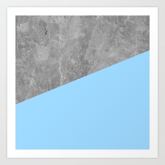 Geometry 101 Blue Raspberry Art Print