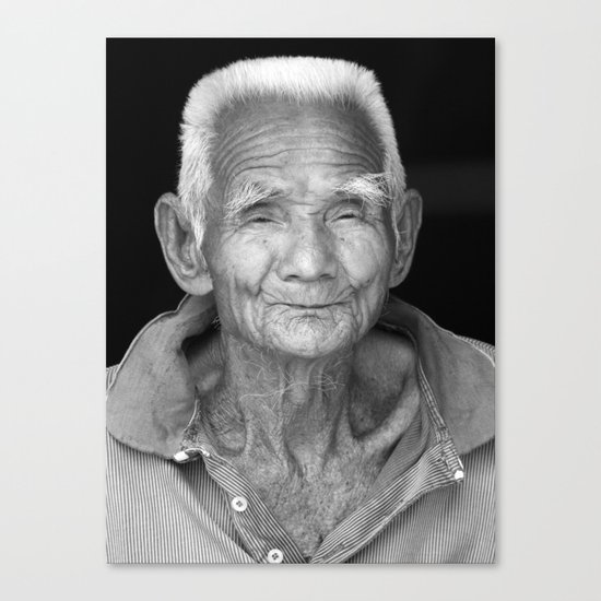 My face tells 1000 stories. Canvas Print