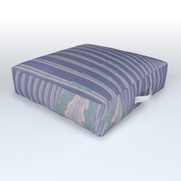 Royal Veri Peri Crinkle Fan (Dusty Shades of Pink Green, Blue & Purple) Outdoor Floor Cushion