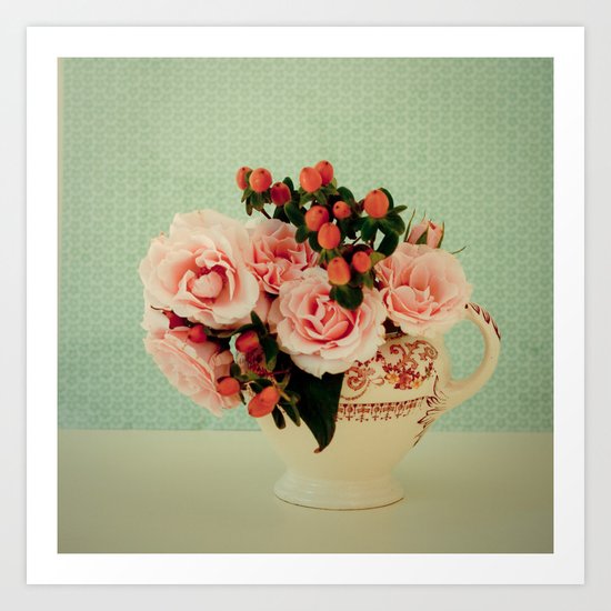 Little Pink Roses Art Print