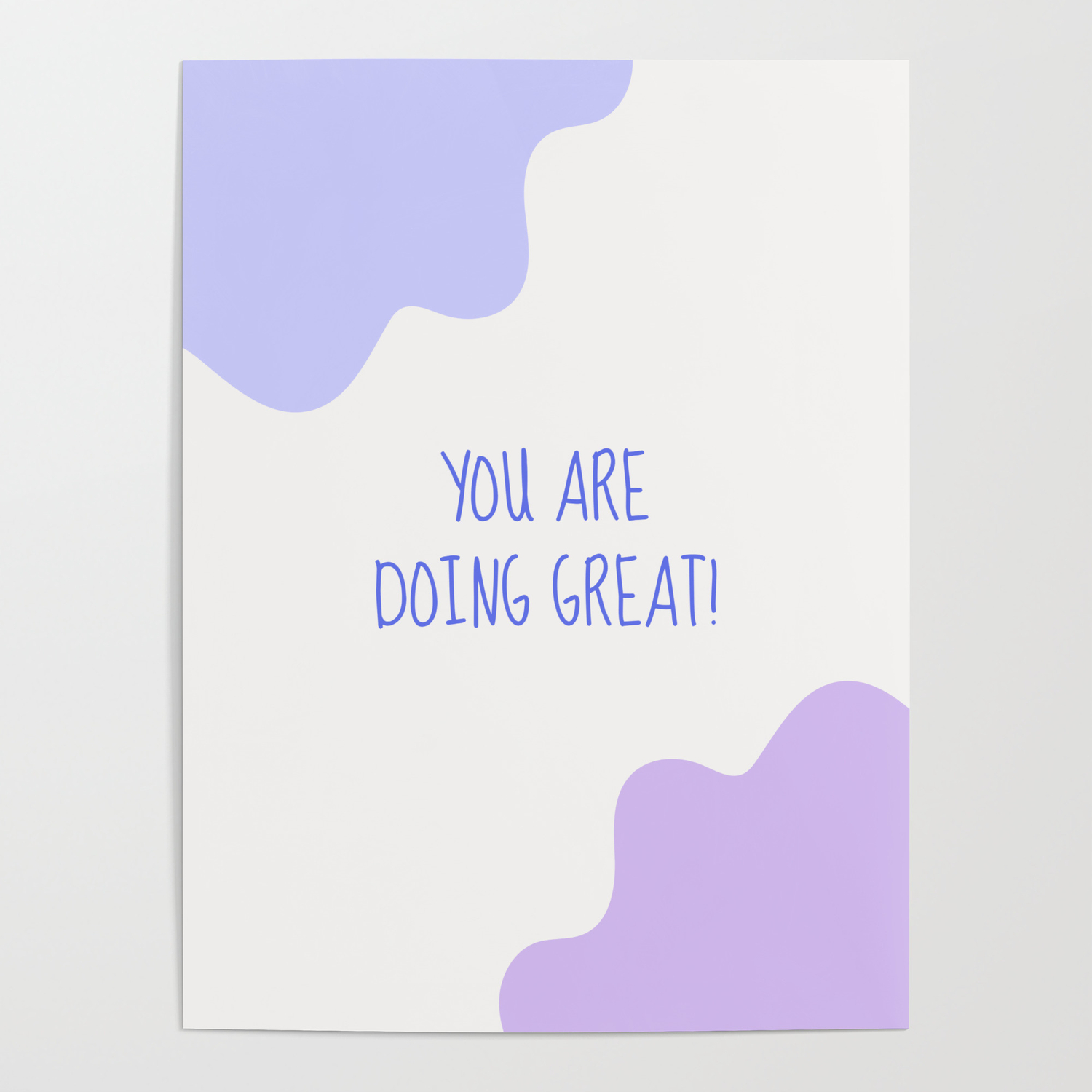 You Are Doing Great - Purple Aesthetic Quotes Positive - Pastel Poster by  Design Bubble | Society6