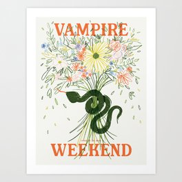 Vampire Weekend Band Poster, Father of the Bride, snake Art Print