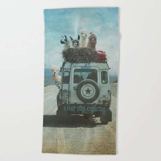 NEVER STOP EXPLORING II SUMMER EDITION Beach Towel
