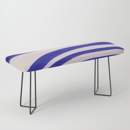Abstract Navy Blue Lines Bench