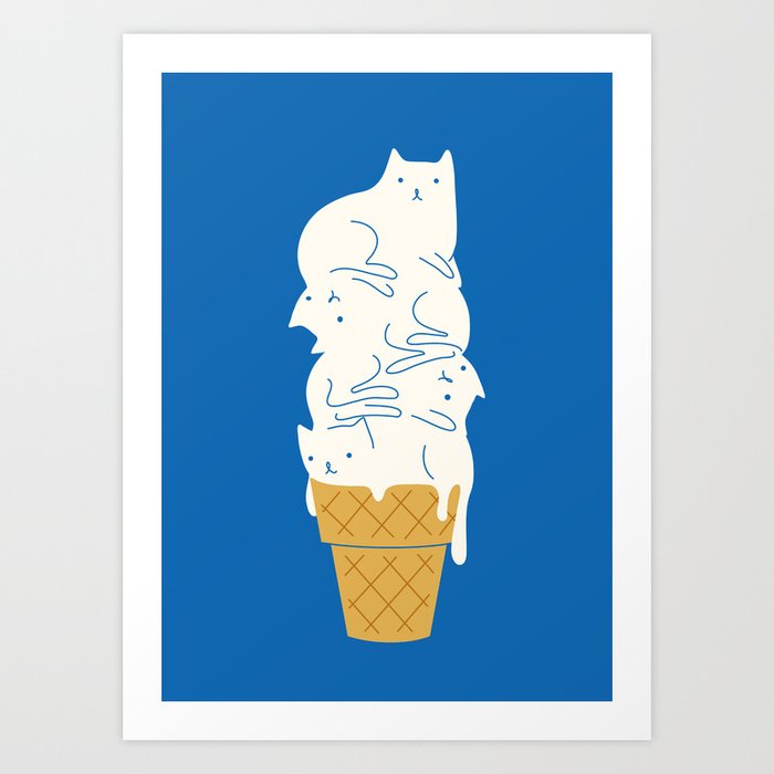 Cats Ice Cream Kunstdrucke