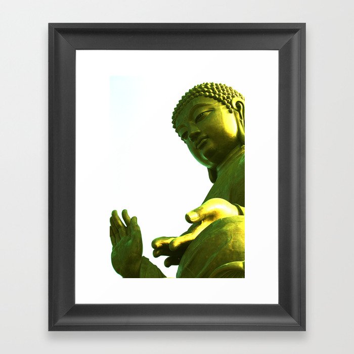 Green Buddha Framed Art Print