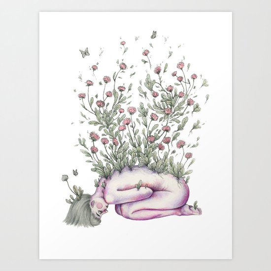“From my rotting body, flowers shall grow, and I am in them, and that is eternity.” Art Print