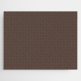 Dark Brown Solid Color Pairs Pantone Fondue Fudge 19-1224 TCX Shades of Brown Hues Jigsaw Puzzle