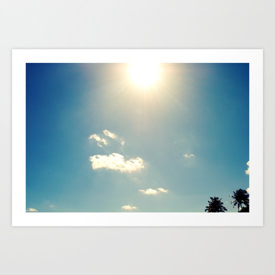 sunny sky Art Print
