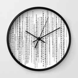 Black binary codes Wall Clock | Blackcode, Black And White, Typography, Matrix, Software, Digital, Acrylic, Programming, Code, Vector 