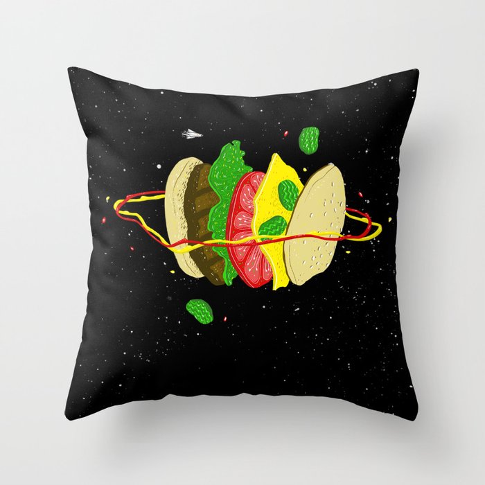 Planetary Discovery 8932: Cheeseburger Throw Pillow
