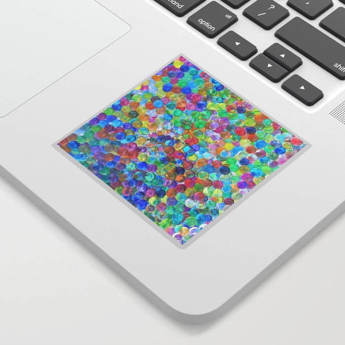 Colorful Rainbow Bubble Bead Texture  Sticker