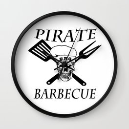 Pirate Barbeque Wall Clock