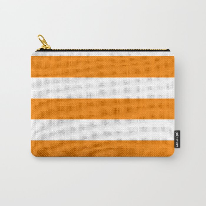University of Tennessee Orange - solid color - white stripes pattern Carry-All Pouch