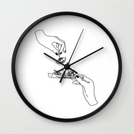 How to roll up your sadness? Wall Clock | Cannabis, Pot, Blunt, Bifng, Stoner, Marijuana, Pothead, Weed, Trippy, Flower 