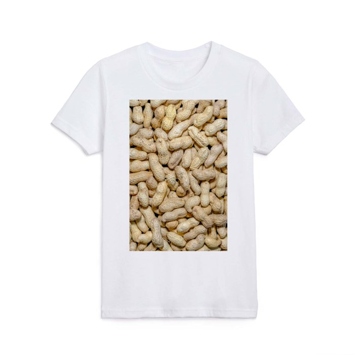 Salted Raw Peanuts In Shells Food Photo Pattern Kids T Shirt