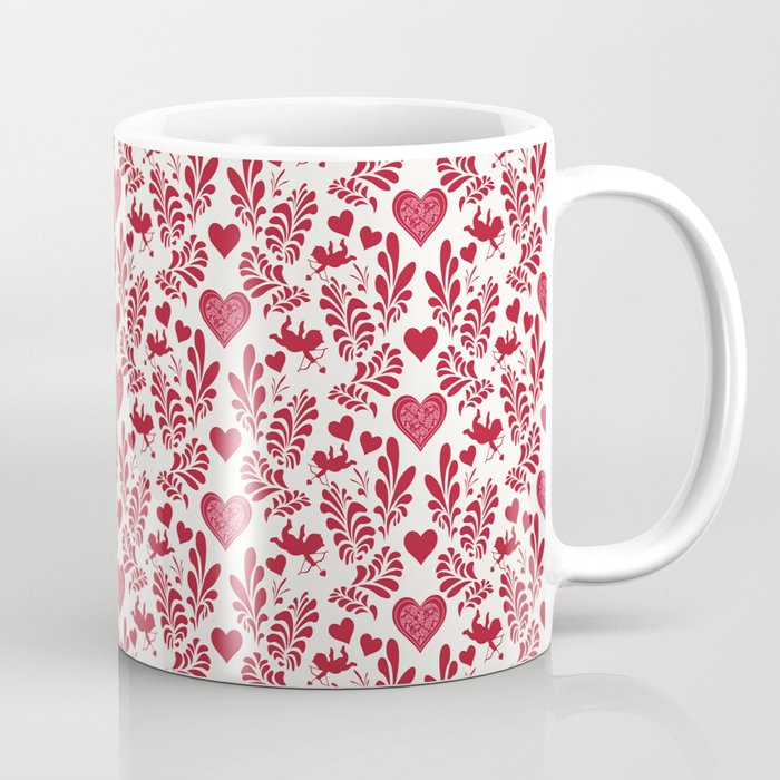 Cute Valentines Day Heart Pattern Lover Coffee Mug