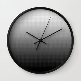 Halftone Gradient Black to White Wall Clock