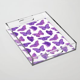 Texas Butterflies – Purple and Pink Pattern Acrylic Tray