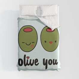 Olive You Duvet Cover