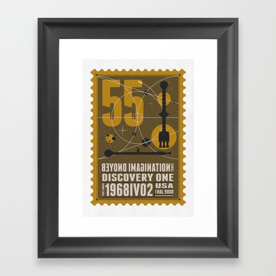Beyond imagination: Discovery One postage stamp Framed Art Print