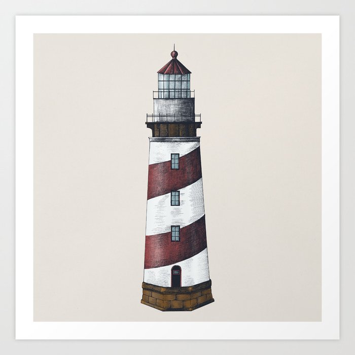 Nautical Light House Art Print
