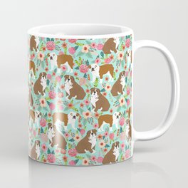 Bulldog spring florals mint pastel cute pet portrait dog lover dog art gifts for english bulldog  Coffee Mug | Animal, Pattern, Children, Love 