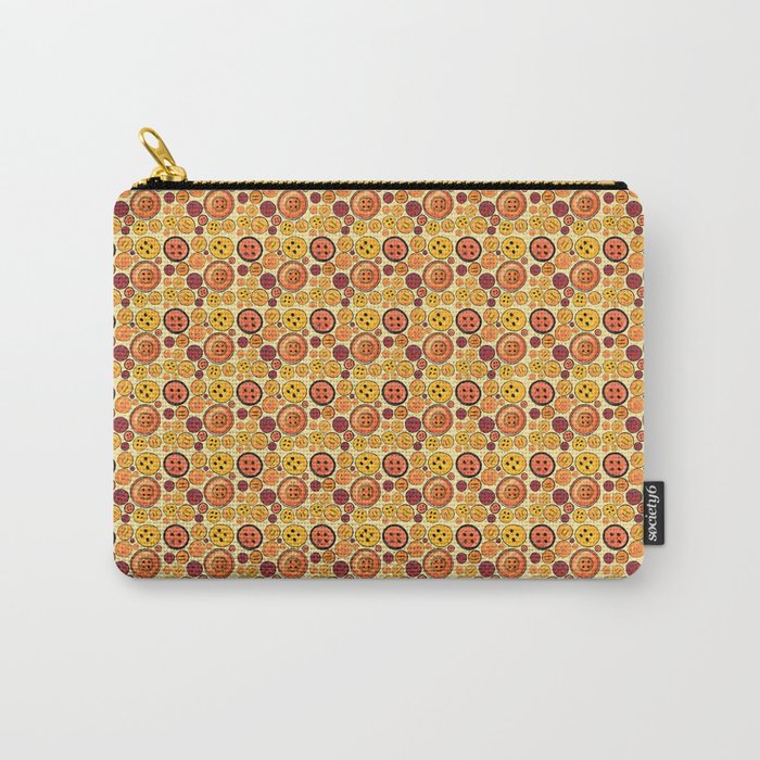 Yellow Buttons Carry-All Pouch