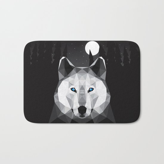 The Tundra Wolf Bath Mat