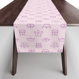 Pink Purple Crowns Table Runner